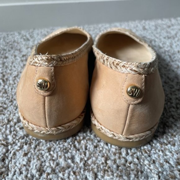 STUART Weitzman | Dree Gold Toe Espadrilles Flats - Picture 8 of 11